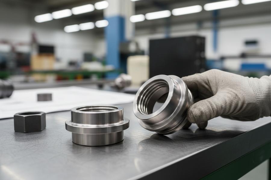 CNC-machined aluminum components